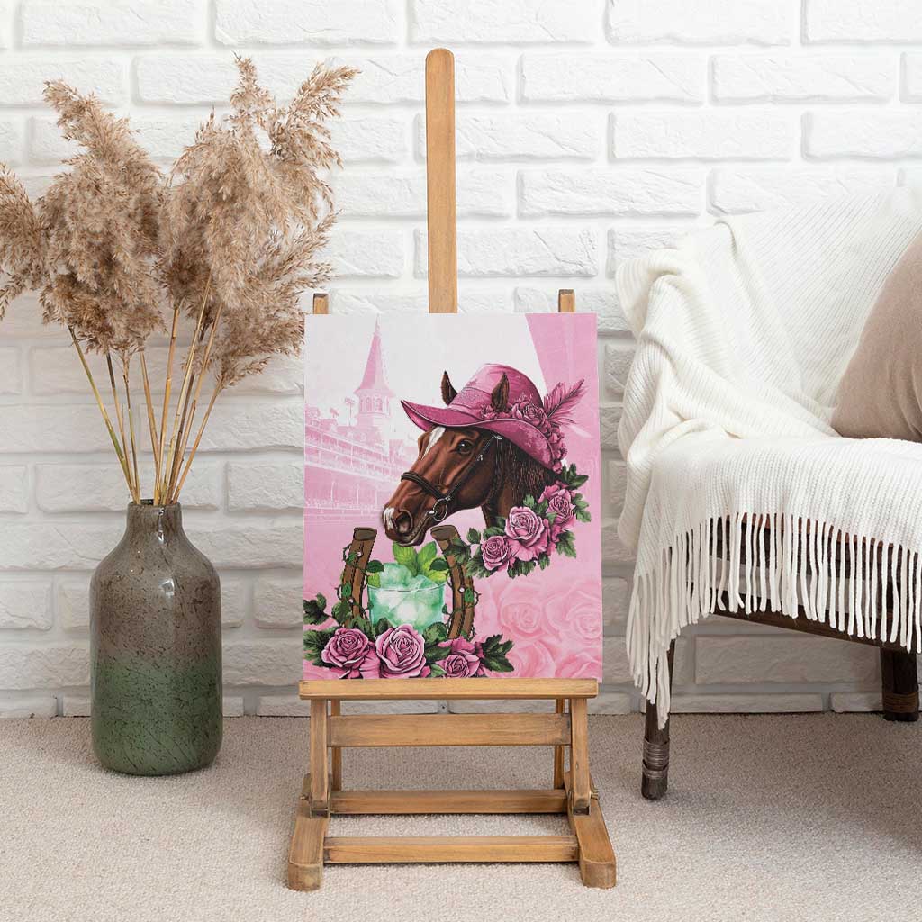 Kentucky Horse Racing Canvas Wall Art Mint Julep Cocktail