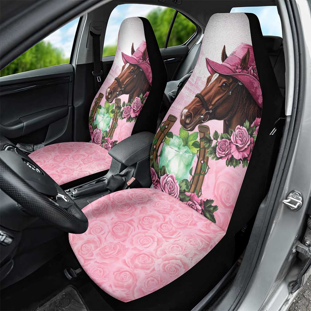 Kentucky Horse Racing Car Seat Cover Mint Julep Cocktail