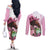 Kentucky Horse Racing Couples Matching Off The Shoulder Long Sleeve Dress and Long Sleeve Button Shirt Mint Julep Cocktail