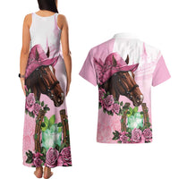Kentucky Horse Racing Couples Matching Tank Maxi Dress and Hawaiian Shirt Mint Julep Cocktail