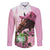 Kentucky Horse Racing Family Matching Off The Shoulder Long Sleeve Dress and Hawaiian Shirt Mint Julep Cocktail