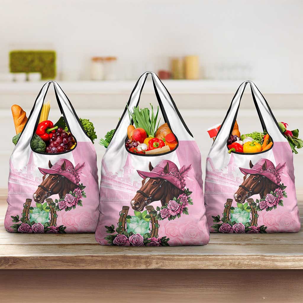 Kentucky Horse Racing Grocery Bag Mint Julep Cocktail