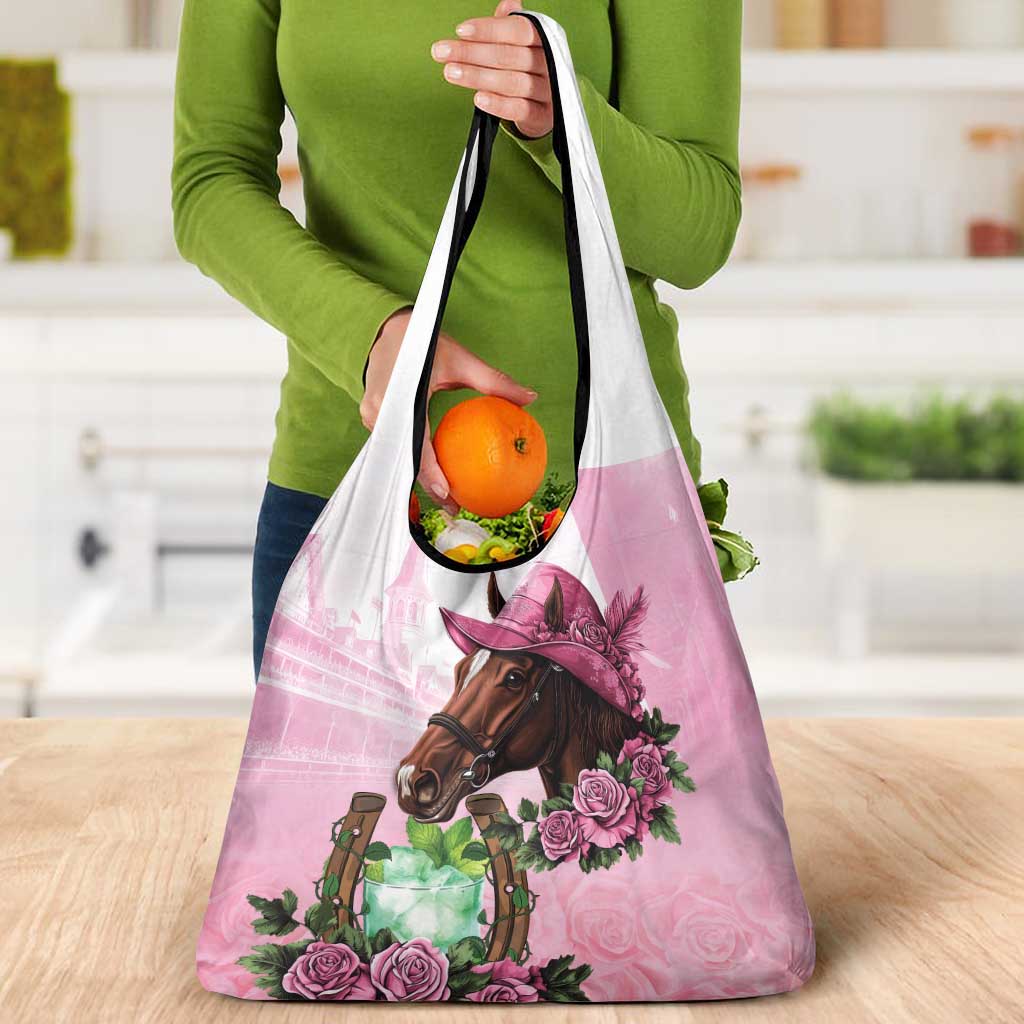 Kentucky Horse Racing Grocery Bag Mint Julep Cocktail
