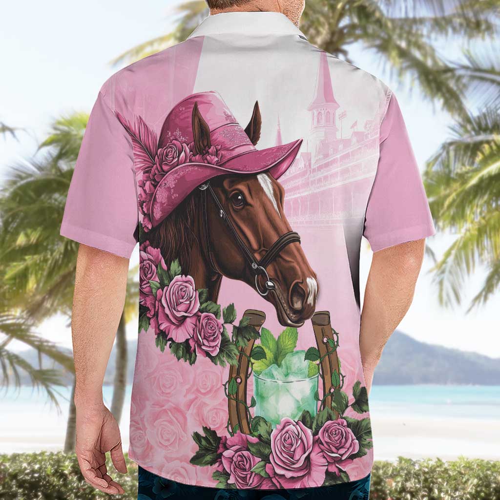 Kentucky Horse Racing Hawaiian Shirt Mint Julep Cocktail