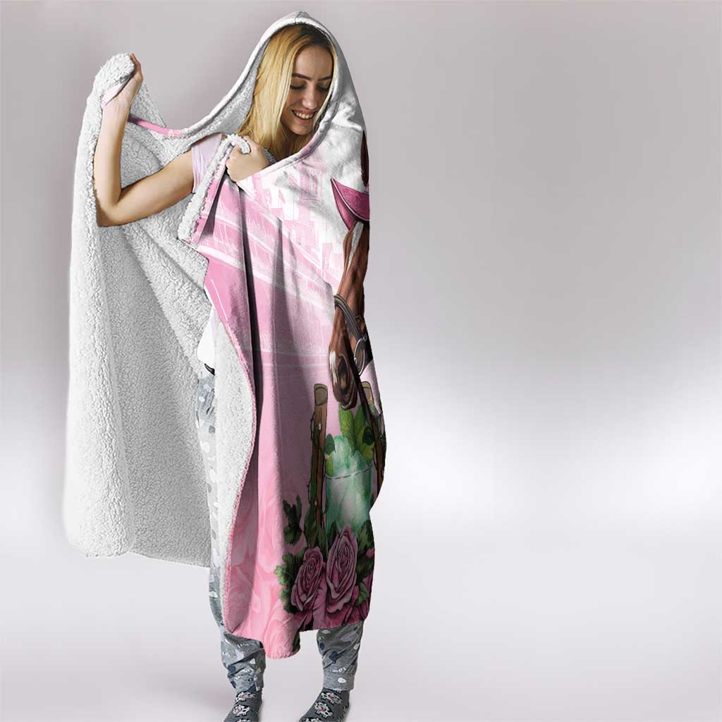 Kentucky Horse Racing Hooded Blanket Mint Julep Cocktail