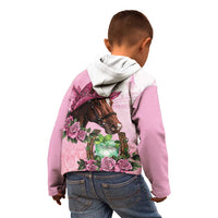 Kentucky Horse Racing Kid Hoodie Mint Julep Cocktail