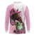 Kentucky Horse Racing Long Sleeve Polo Shirt Mint Julep Cocktail