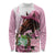Kentucky Horse Racing Long Sleeve Shirt Mint Julep Cocktail