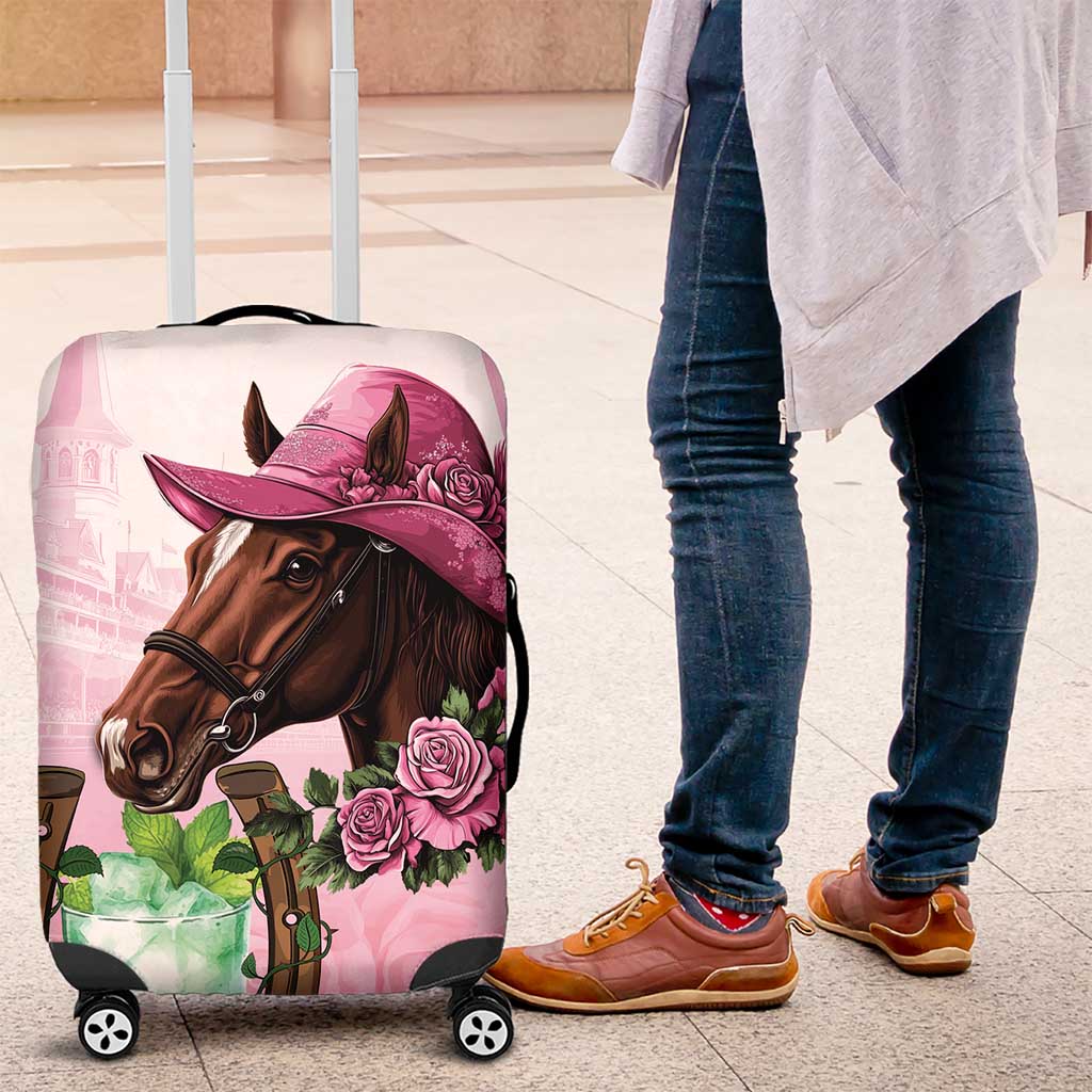 Kentucky Horse Racing Luggage Cover Mint Julep Cocktail