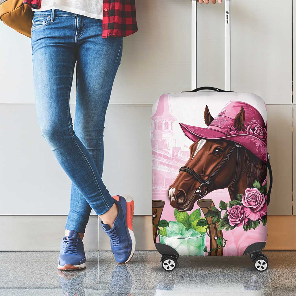 Kentucky Horse Racing Luggage Cover Mint Julep Cocktail