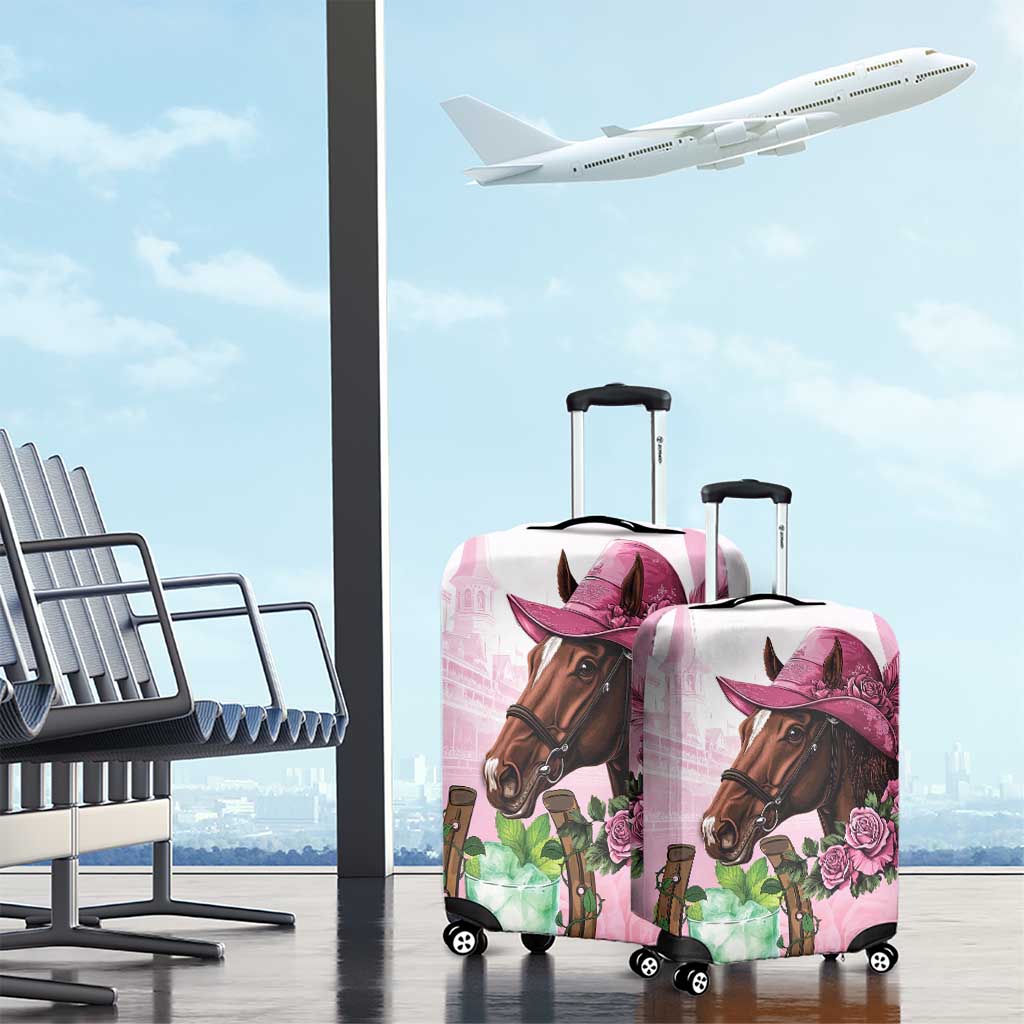 Kentucky Horse Racing Luggage Cover Mint Julep Cocktail