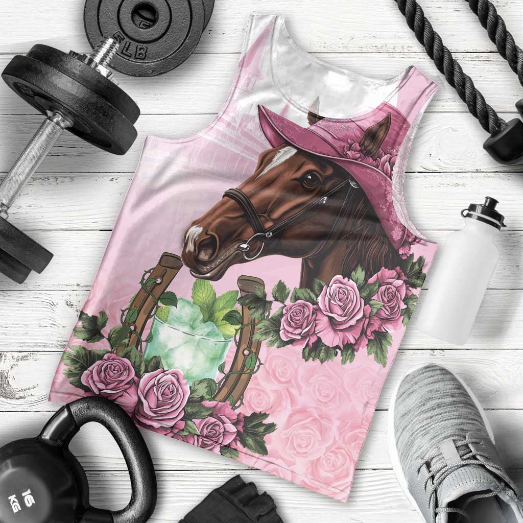Kentucky Horse Racing Men Tank Top Mint Julep Cocktail