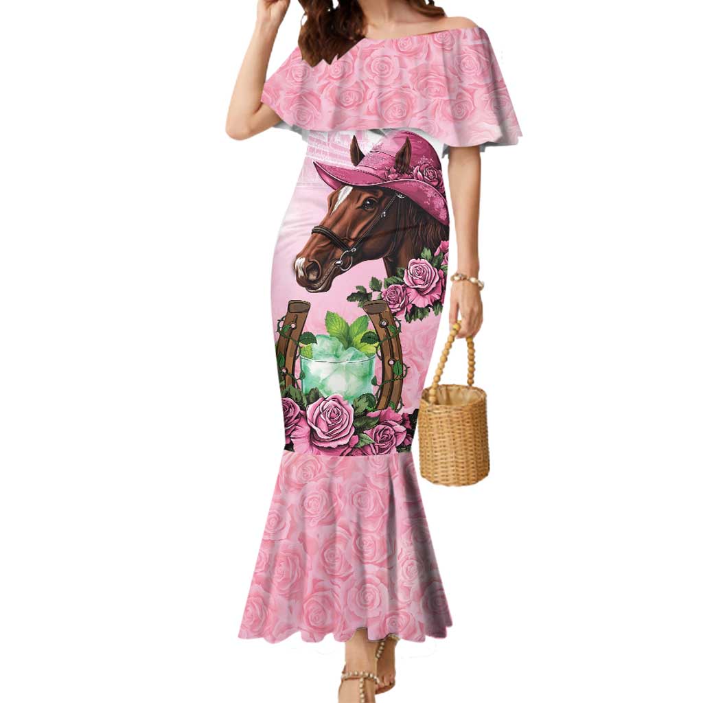Kentucky Horse Racing Mermaid Dress Mint Julep Cocktail