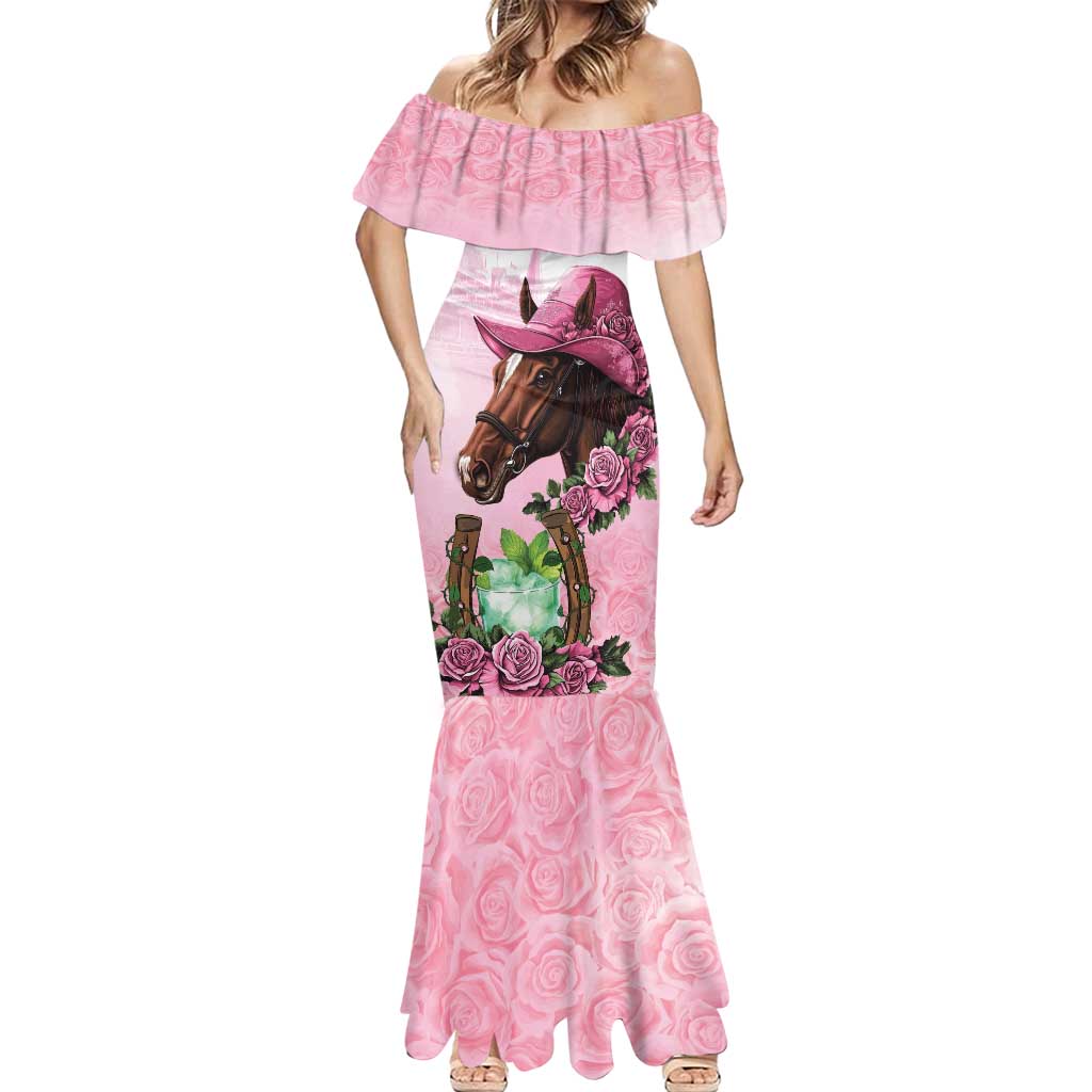 Kentucky Horse Racing Mermaid Dress Mint Julep Cocktail