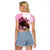 Kentucky Horse Racing Raglan Cropped T Shirt Mint Julep Cocktail