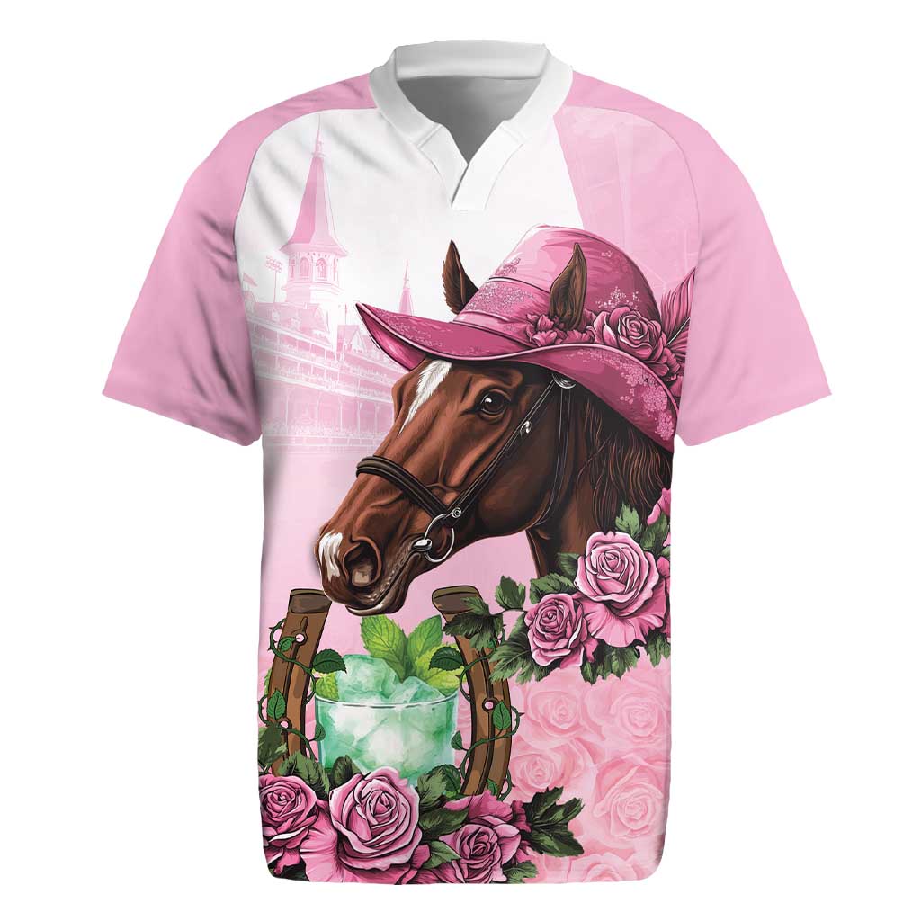 Kentucky Horse Racing Rugby Jersey Mint Julep Cocktail