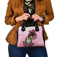 Kentucky Horse Racing Shoulder Handbag Mint Julep Cocktail