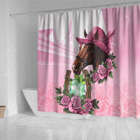 Kentucky Horse Racing Shower Curtain Mint Julep Cocktail