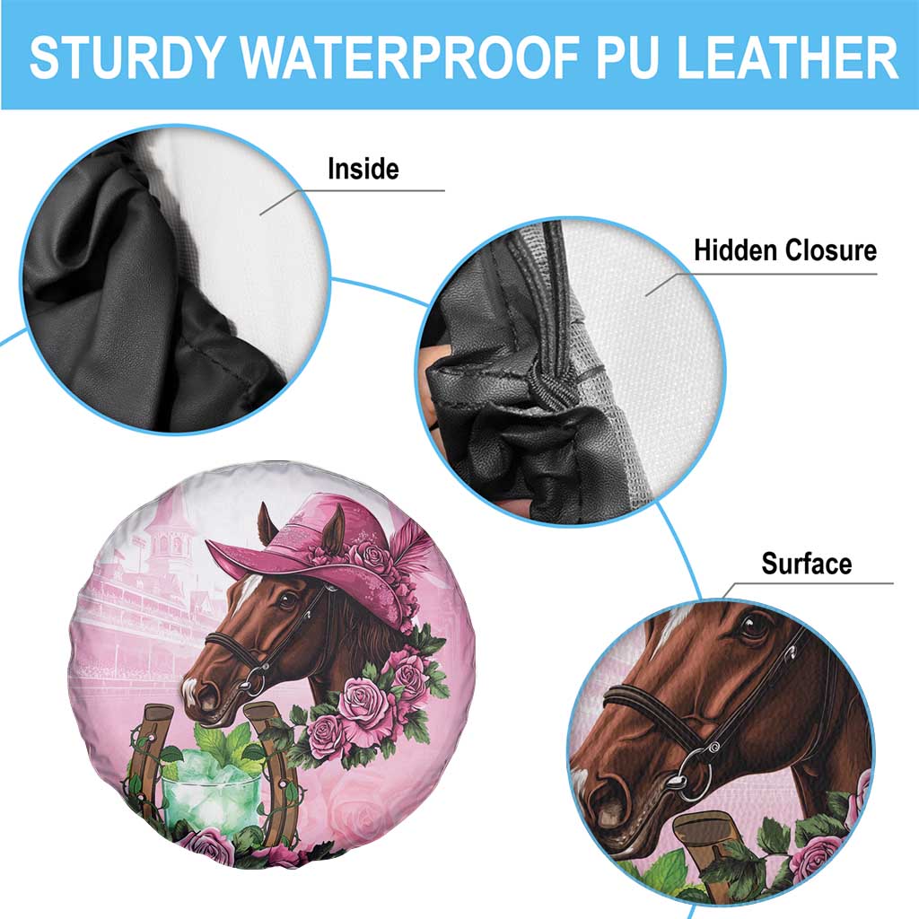 Kentucky Horse Racing Spare Tire Cover Mint Julep Cocktail