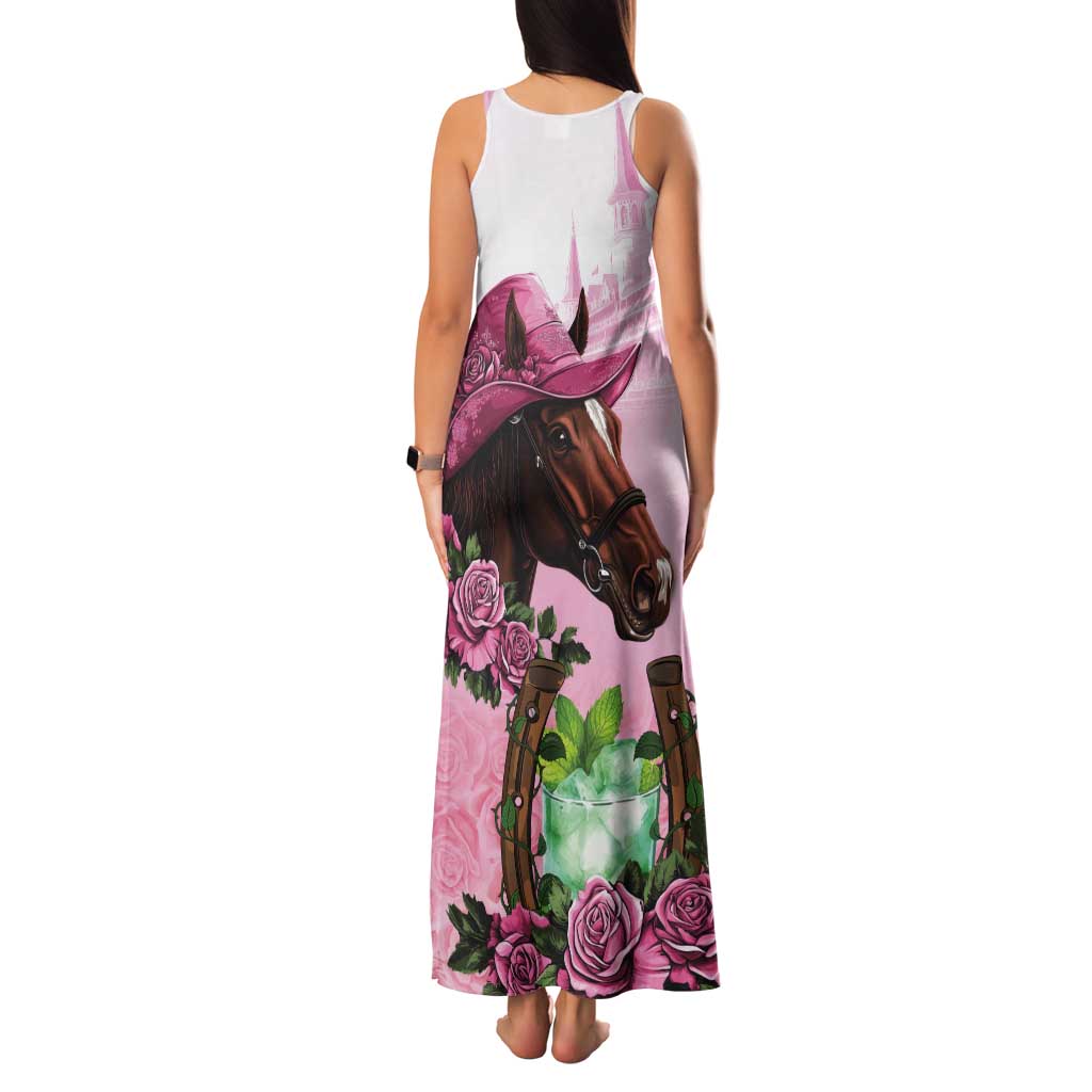 Kentucky Horse Racing Tank Maxi Dress Mint Julep Cocktail
