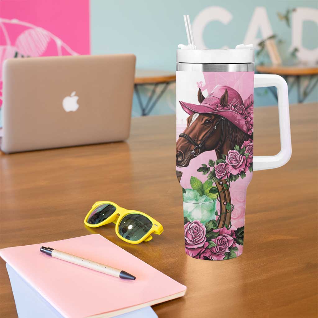Kentucky Horse Racing Tumbler With Handle Mint Julep Cocktail