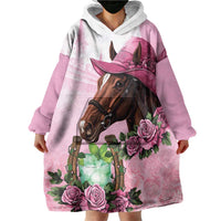 Kentucky Horse Racing Wearable Blanket Hoodie Mint Julep Cocktail