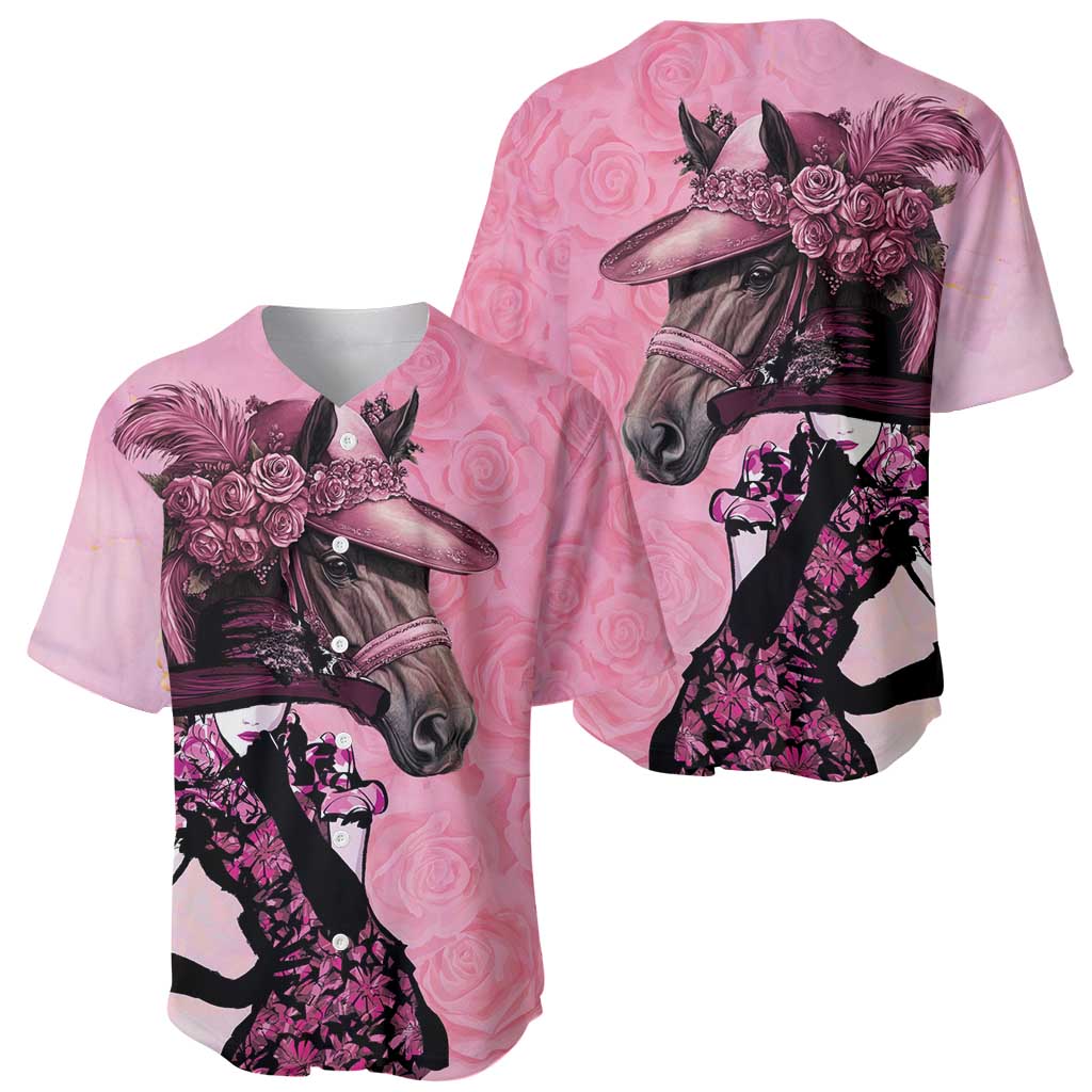Kentucky Horse Racing Baseball Jersey Derby Ladies With Roses