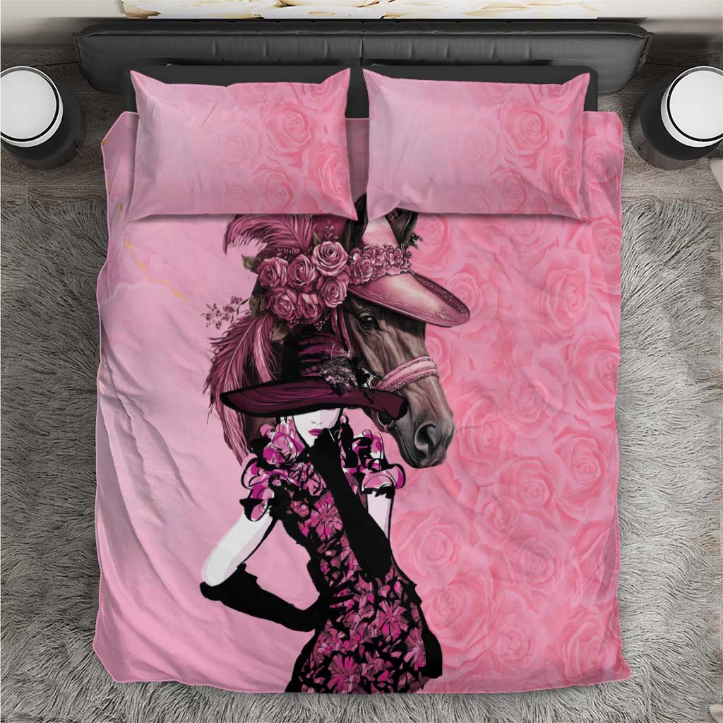 Kentucky Horse Racing Bedding Set Derby Ladies With Roses