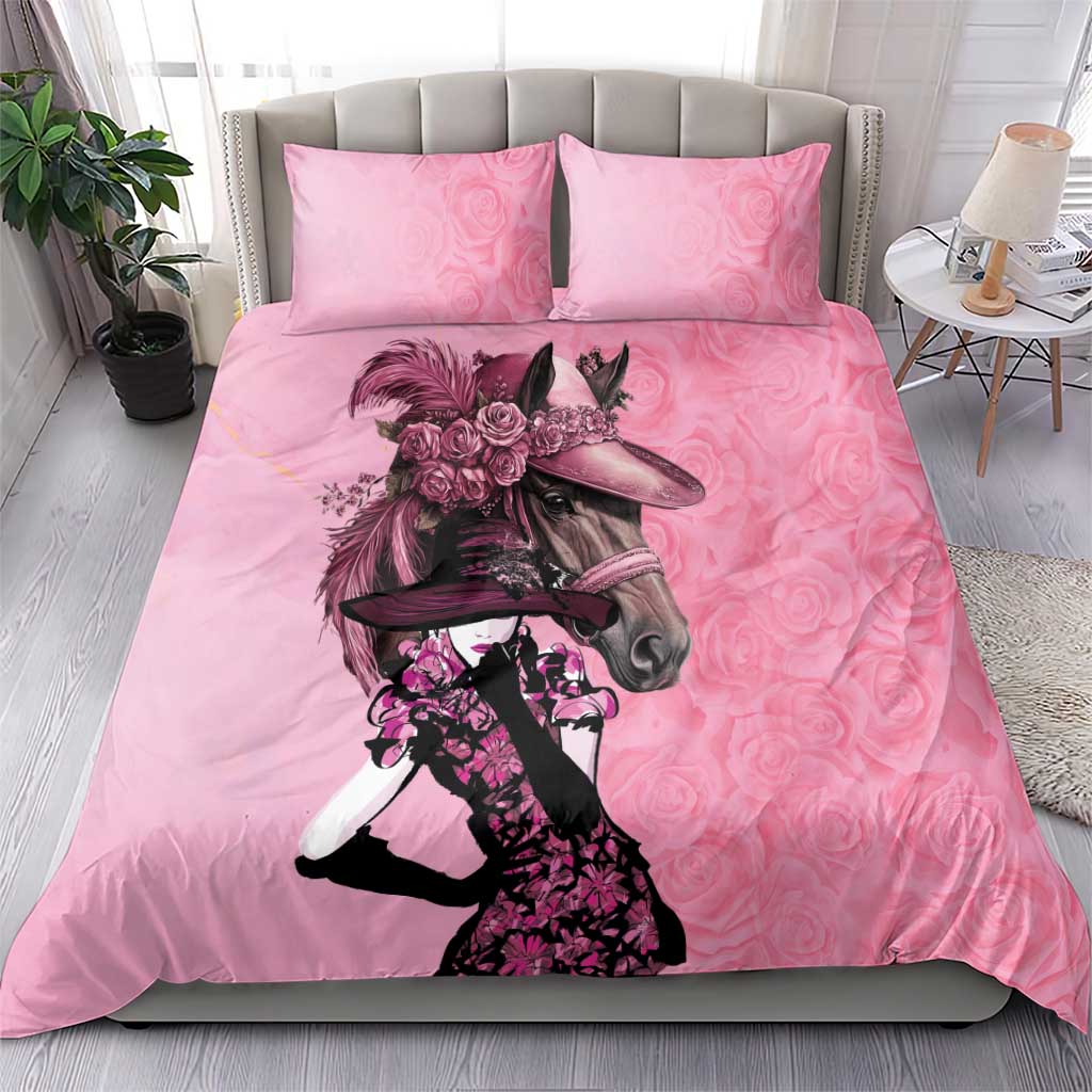 Kentucky Horse Racing Bedding Set Derby Ladies With Roses