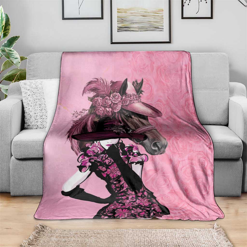 Kentucky Horse Racing Blanket Derby Ladies With Roses