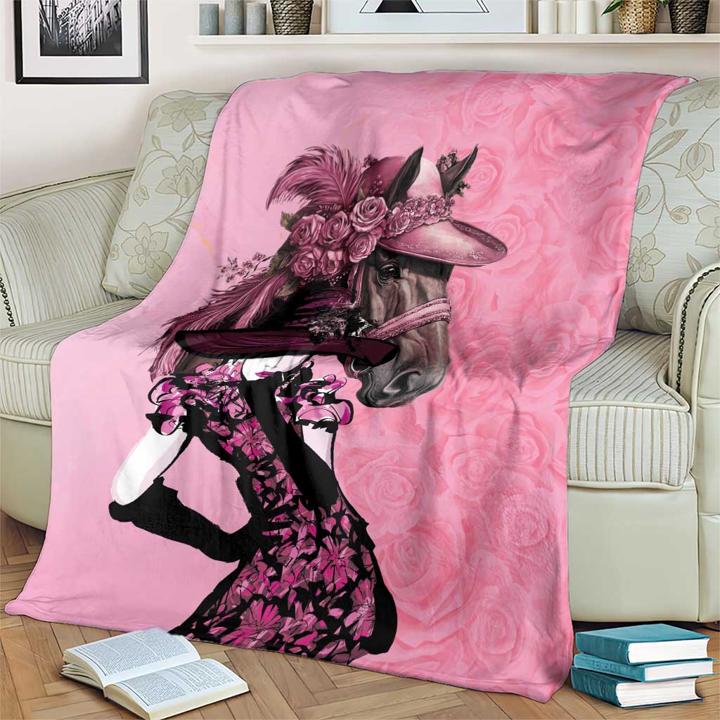 Kentucky Horse Racing Blanket Derby Ladies With Roses
