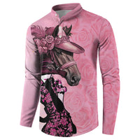 Kentucky Horse Racing Button Sweatshirt Derby Ladies With Roses