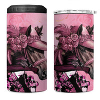 Kentucky Horse Racing 4 in 1 Can Cooler Tumbler Derby Ladies With Roses
