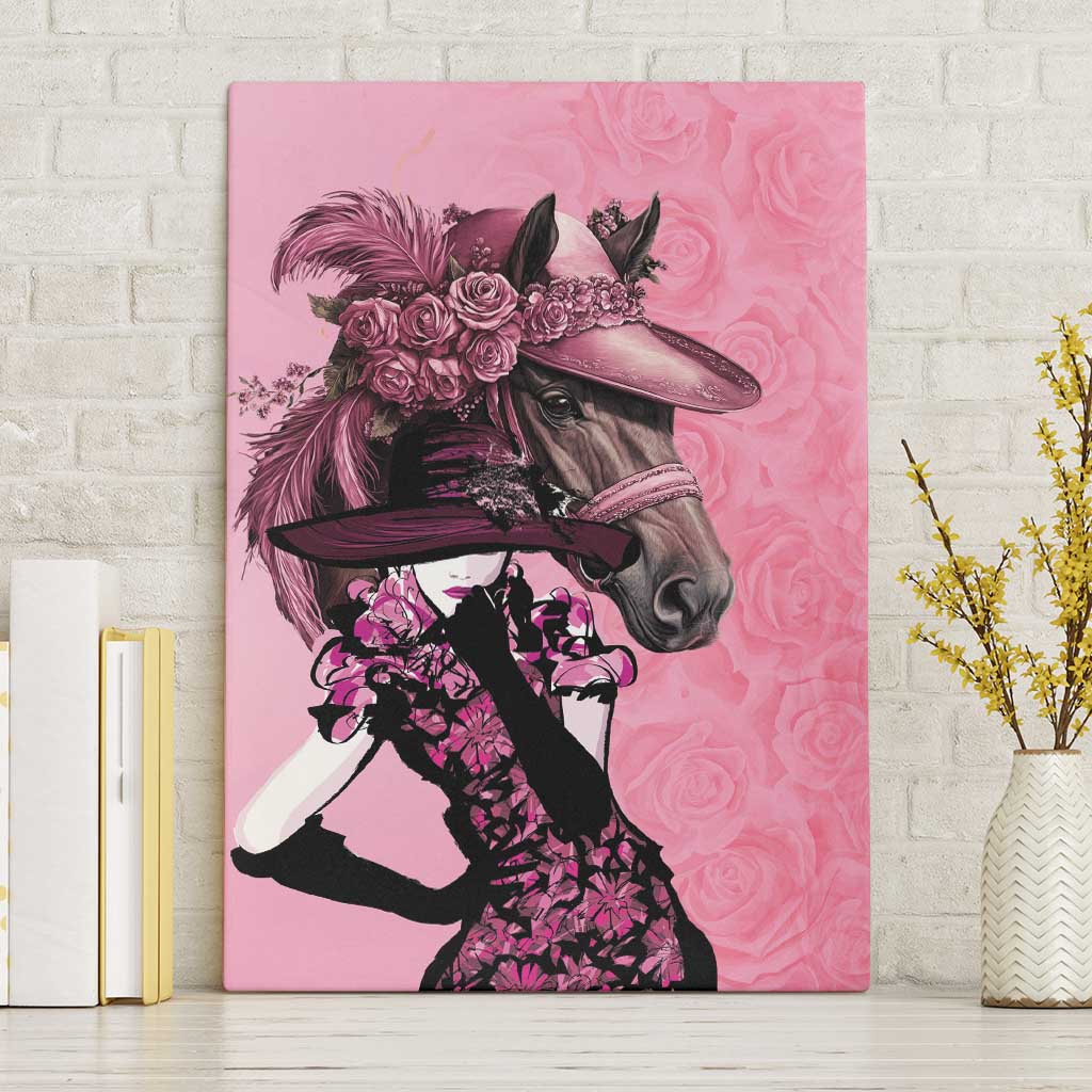 Kentucky Horse Racing Canvas Wall Art Derby Ladies With Roses