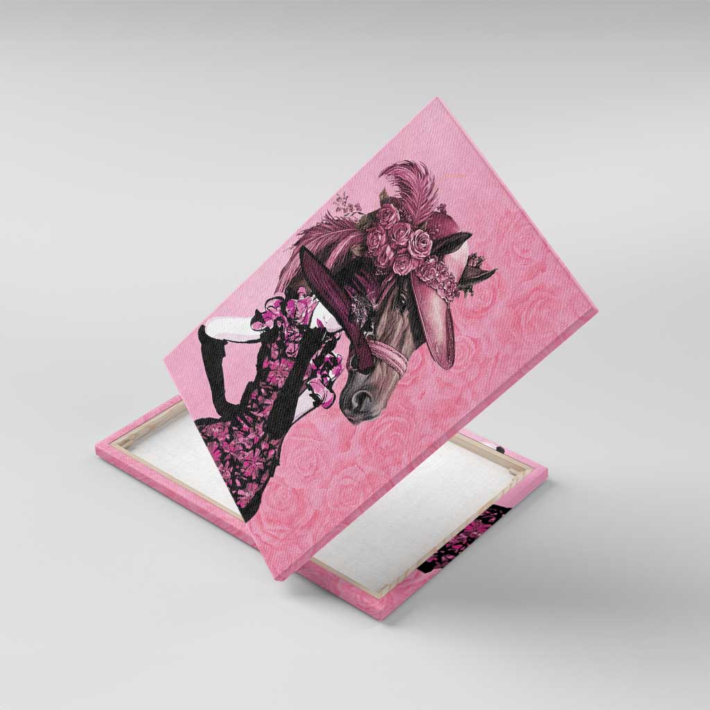 Kentucky Horse Racing Canvas Wall Art Derby Ladies With Roses