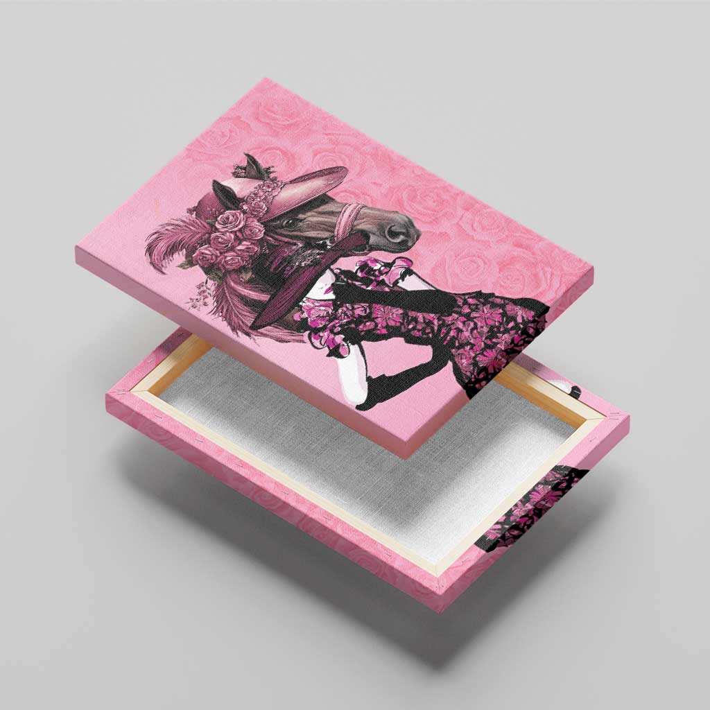 Kentucky Horse Racing Canvas Wall Art Derby Ladies With Roses