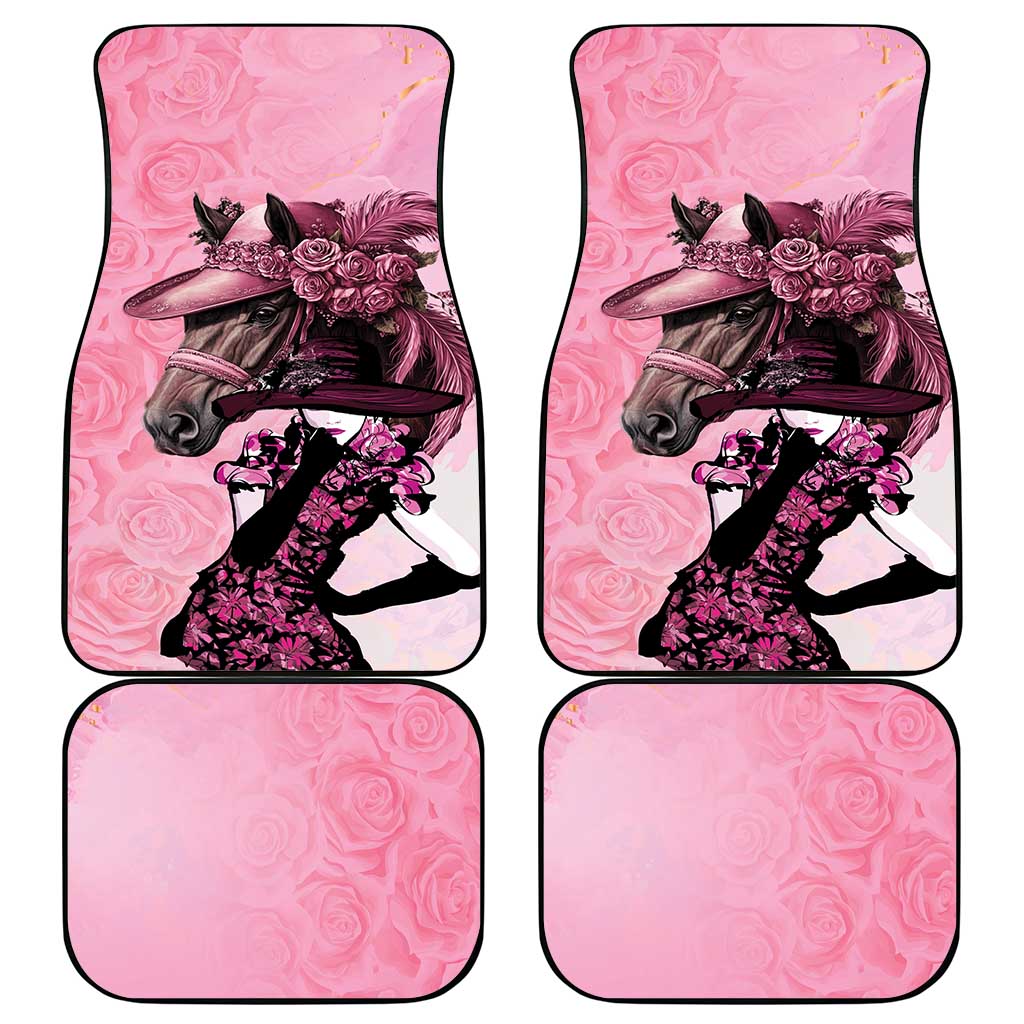 Kentucky Horse Racing Car Mats Derby Ladies With Roses