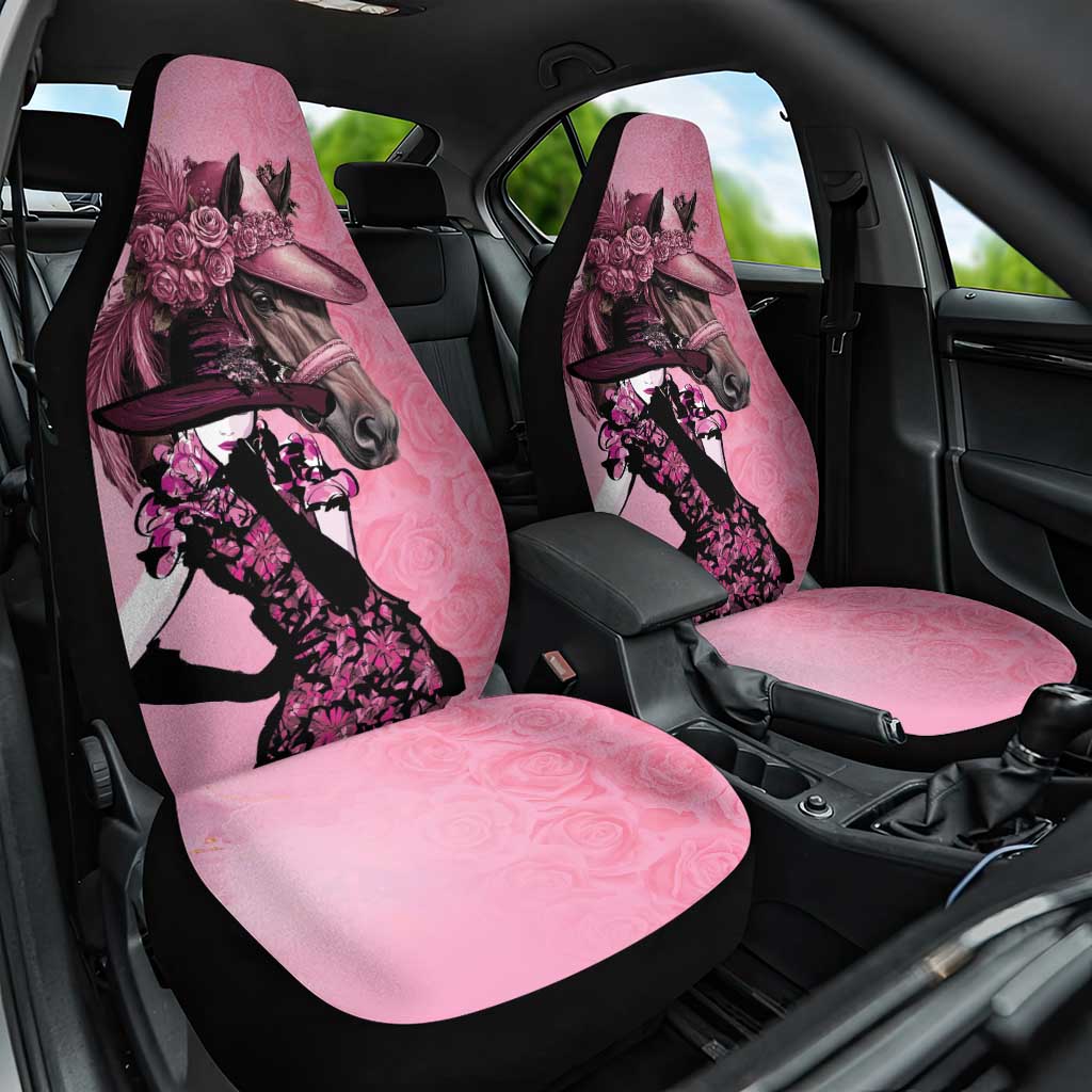 Kentucky Horse Racing Car Seat Cover Derby Ladies With Roses