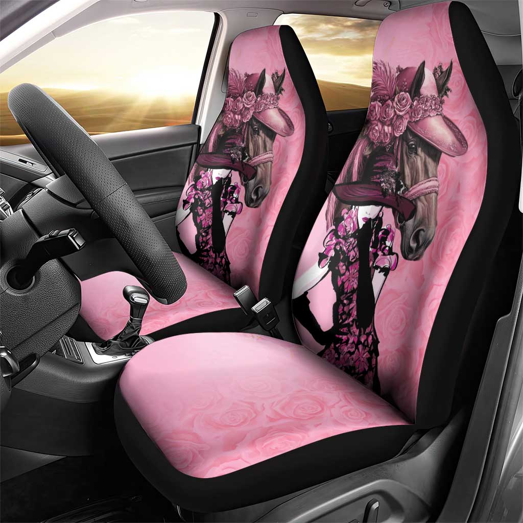 Kentucky Horse Racing Car Seat Cover Derby Ladies With Roses