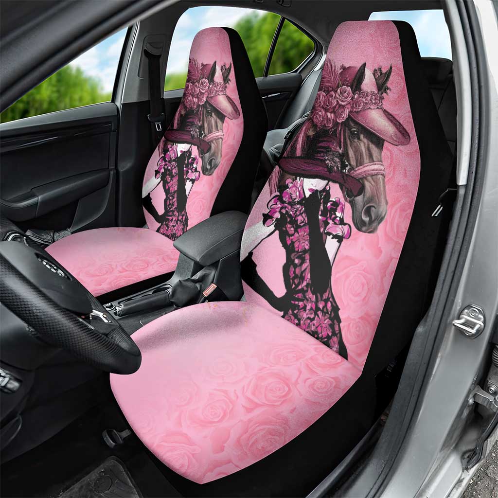 Kentucky Horse Racing Car Seat Cover Derby Ladies With Roses