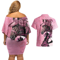 Kentucky Horse Racing Couples Matching Off Shoulder Short Dress and Hawaiian Shirt Derby Ladies With Roses