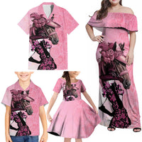 Kentucky Horse Racing Family Matching Off Shoulder Maxi Dress and Hawaiian Shirt Derby Ladies With Roses