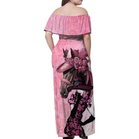 Kentucky Horse Racing Family Matching Off Shoulder Maxi Dress and Hawaiian Shirt Derby Ladies With Roses