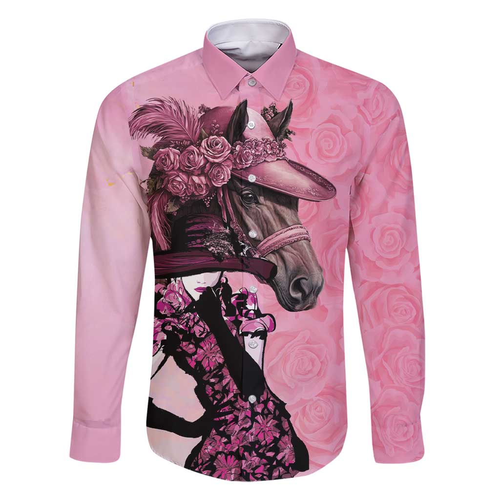 Kentucky Horse Racing Family Matching Short Sleeve Bodycon Dress and Hawaiian Shirt Derby Ladies With Roses