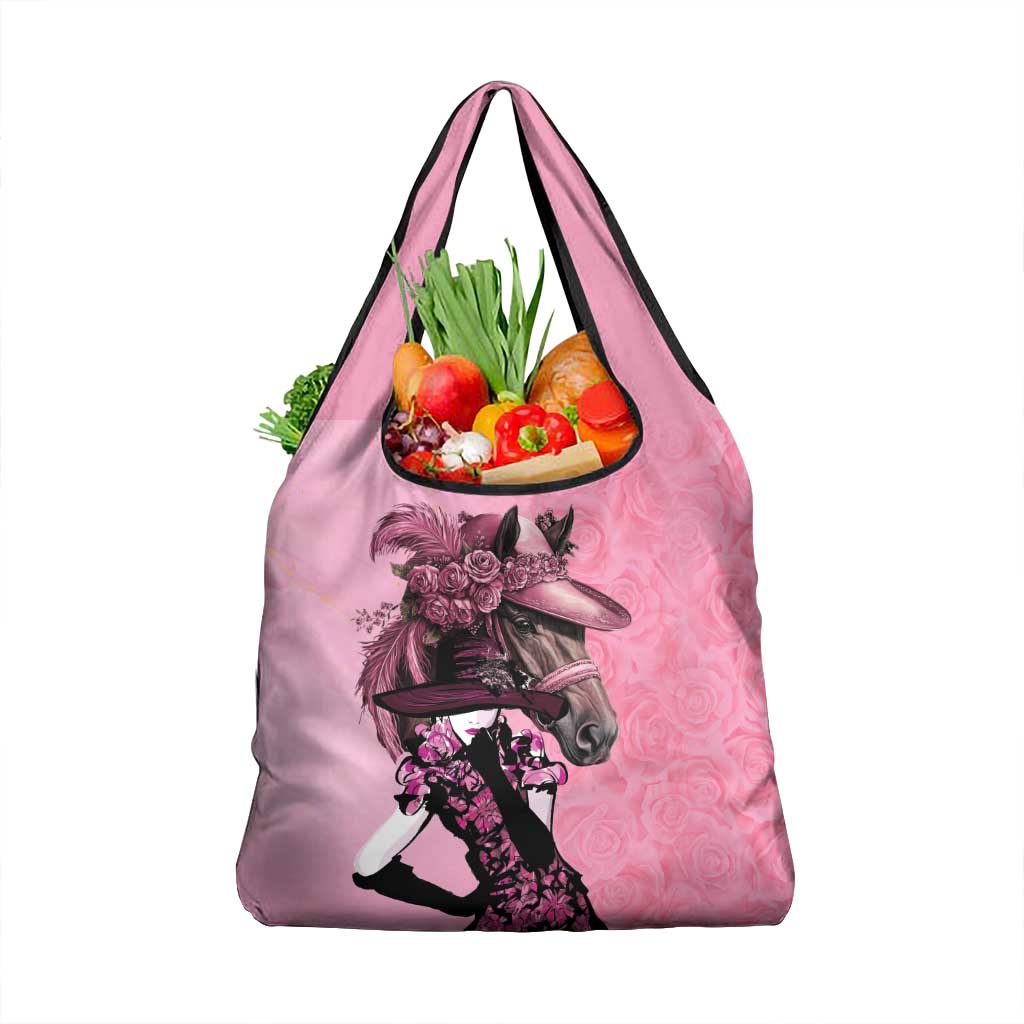 Kentucky Horse Racing Grocery Bag Derby Ladies With Roses