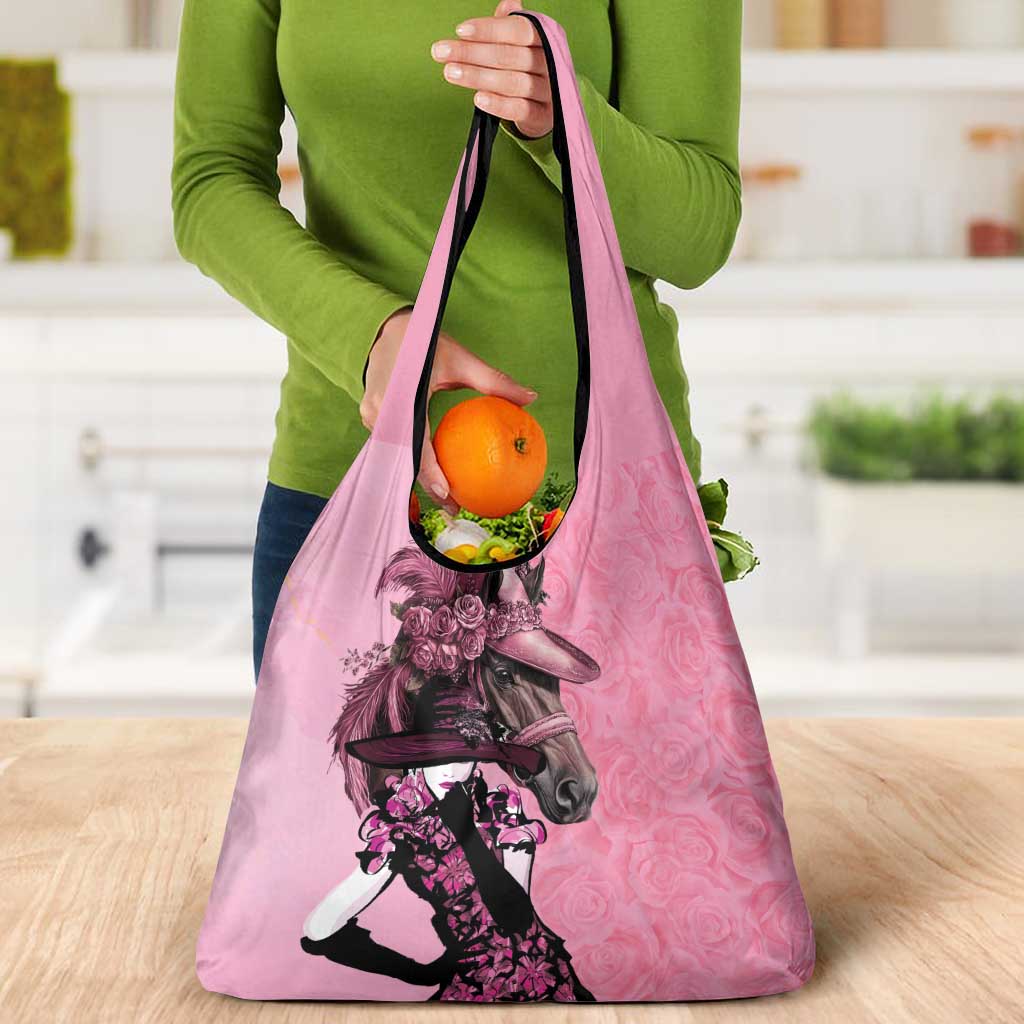 Kentucky Horse Racing Grocery Bag Derby Ladies With Roses