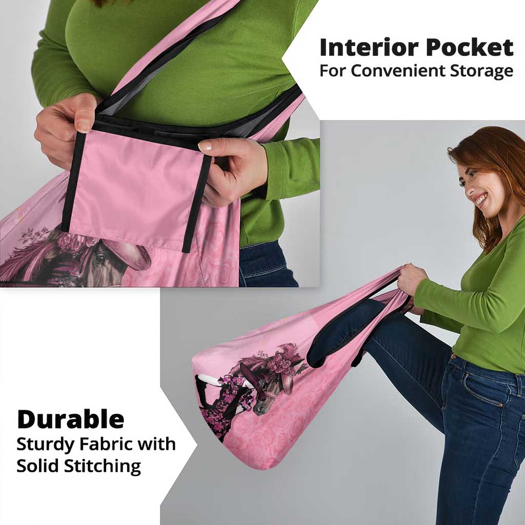 Kentucky Horse Racing Grocery Bag Derby Ladies With Roses