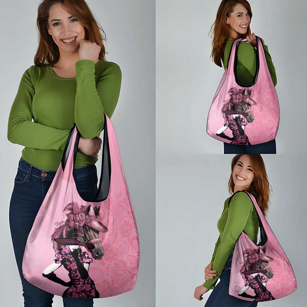 Kentucky Horse Racing Grocery Bag Derby Ladies With Roses
