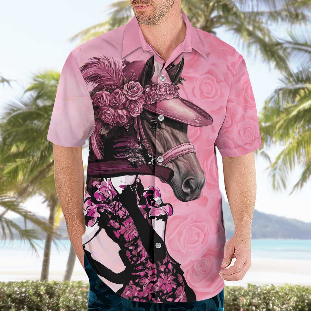 Kentucky Horse Racing Hawaiian Shirt Derby Ladies With Roses