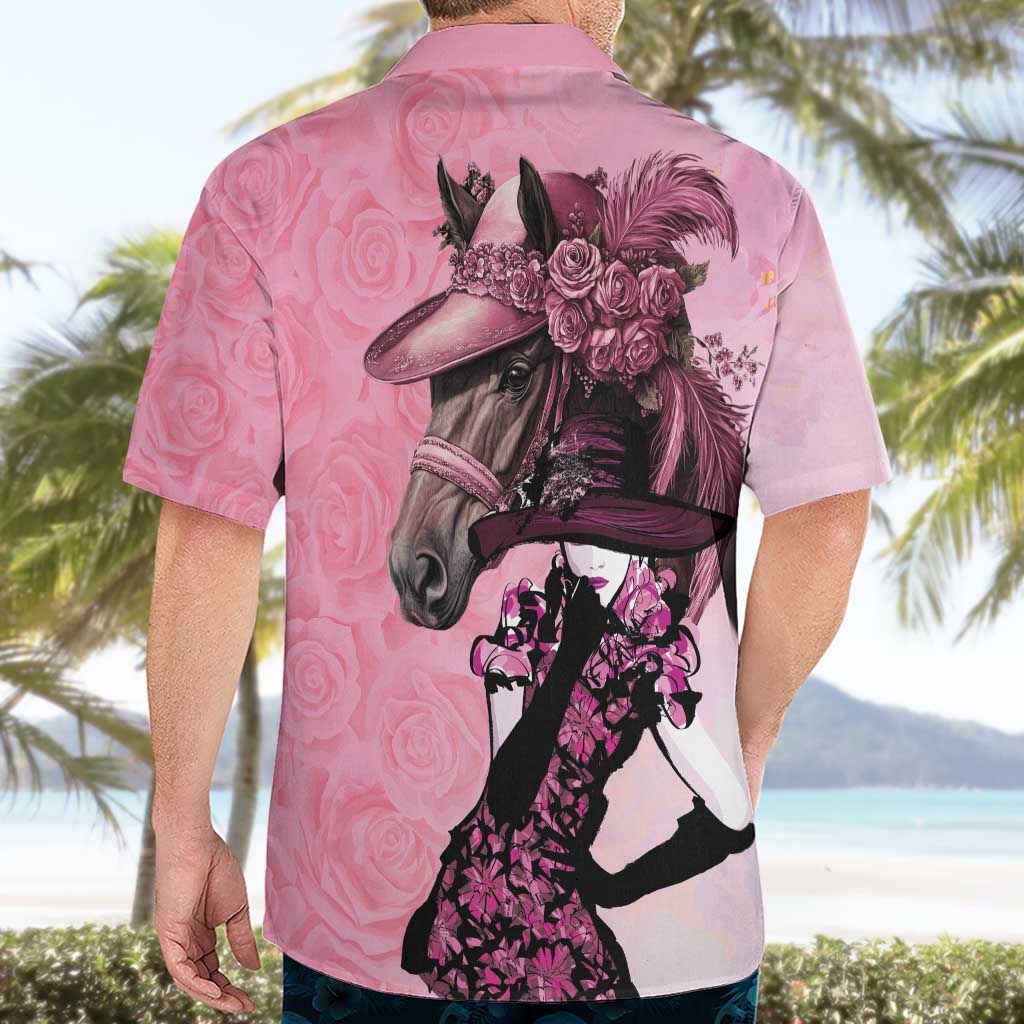 Kentucky Horse Racing Hawaiian Shirt Derby Ladies With Roses